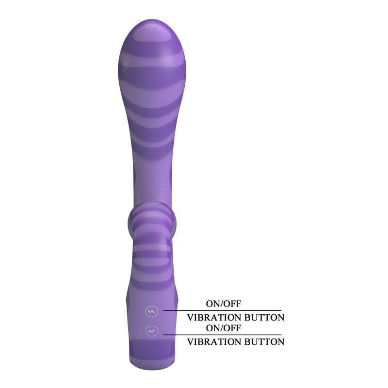 PRETTY LOVE - SUMMER VIBRADOR DOBLE CON ASA 19 CM Ø 3,5 CM MORADO - Imagen 8