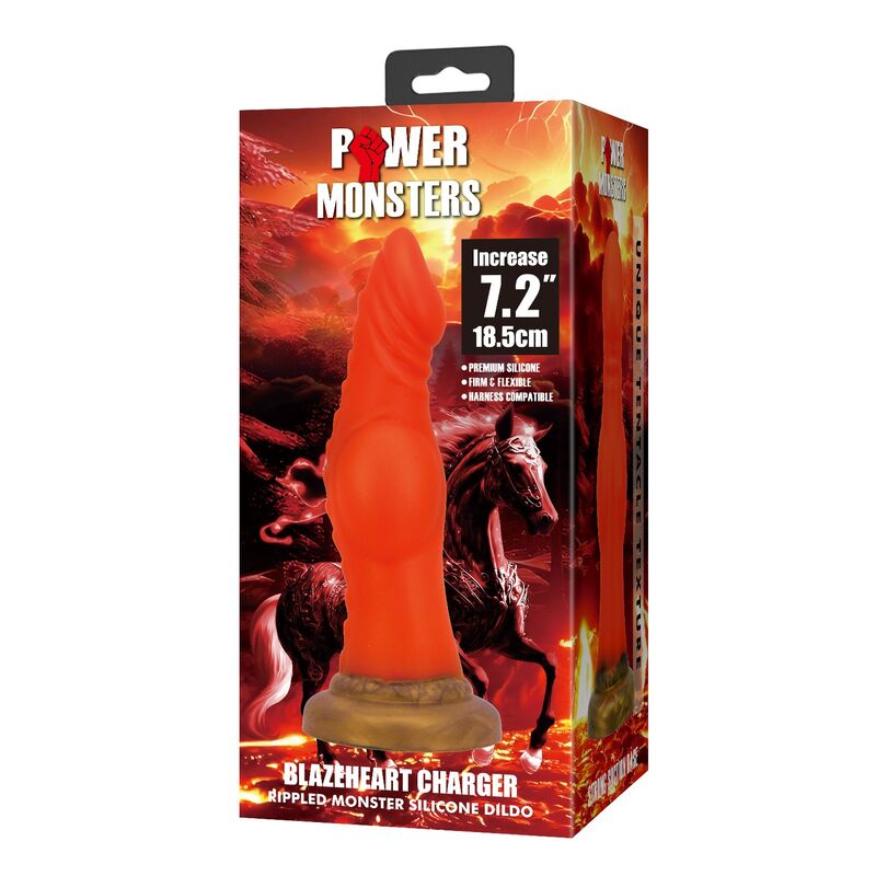 POWER MONSTERS - BLAZEHEART CHARGER DILDO 18,5 CM Ø 4,5 CM - Imagen 3