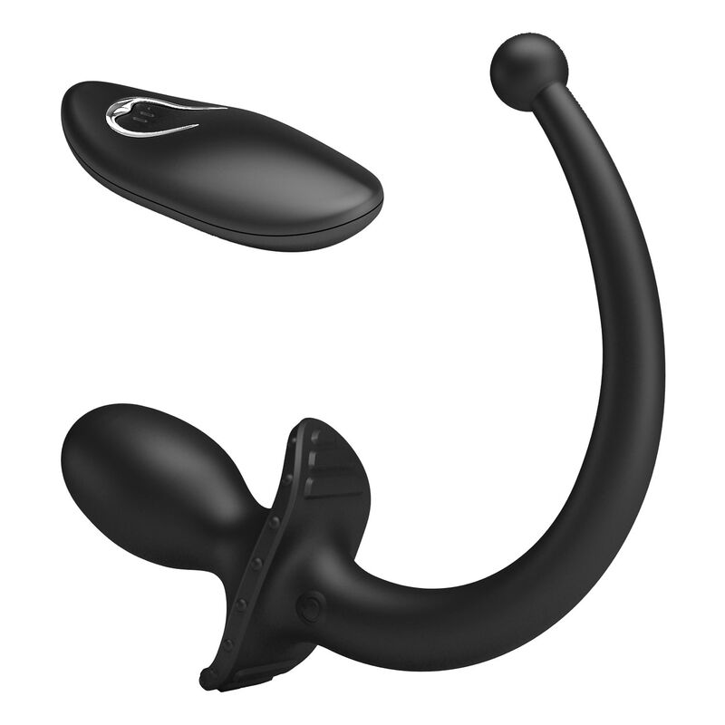 MR PLAY - VIBRADOR ANAL Y PERINEAL CON CONTROL REMOTO INALÁMBRICO NEGRO - Imagen 2