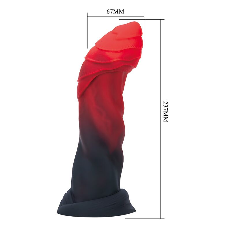 POWER MONSTERS - INFERNAL GOLIATH DILDO BICOLOR 25 CM Ø 6 CM - immagine 2