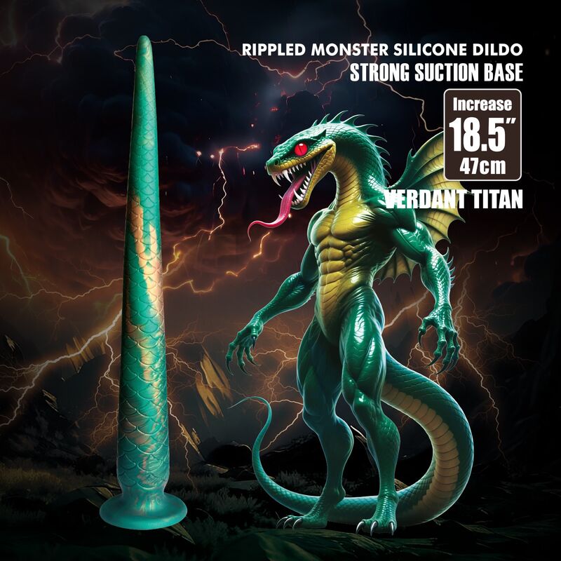 POWER MONSTERS - WILDWYRM TAIL DILDO BICOLOR 47 CM Ø 4 CM - immagine 3