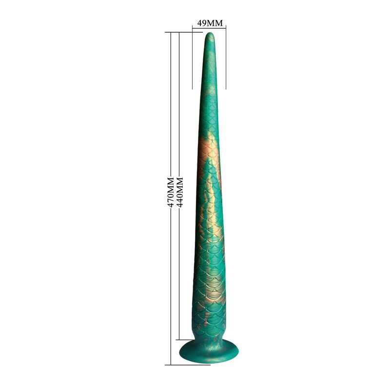 POWER MONSTERS - WILDWYRM TAIL DILDO BICOLOR 47 CM Ø 4 CM - immagine 8