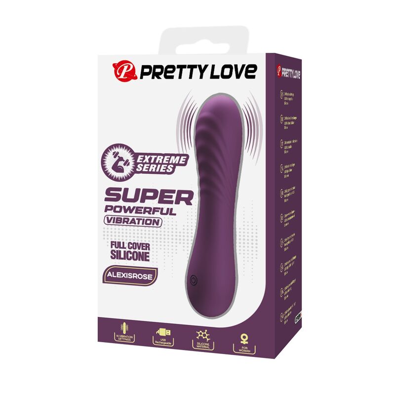 PRETTY LOVE - ALEXISROSE VIBRADOR RECARGABLE 10 FUNCIONES MORADO - Image 6