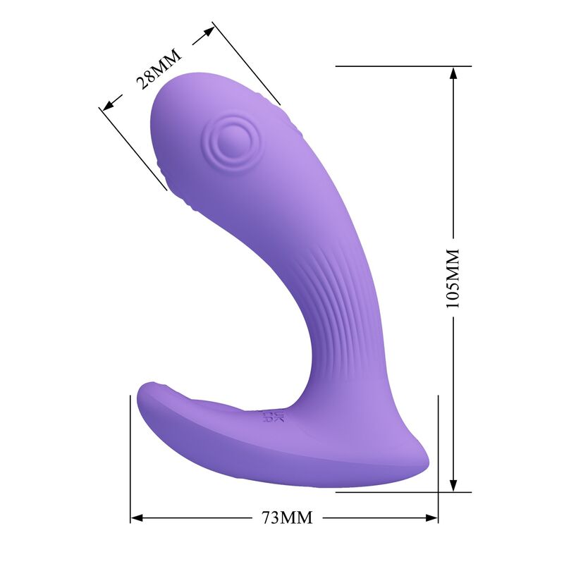 PRETTY LOVE - ANDROMEDA VIBRADOR DE DOBLE ESTIMULACIÓN RECARGABLE MORADO - Imagen 8