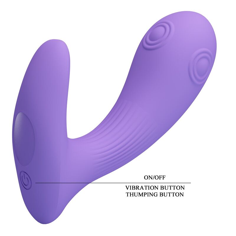 PRETTY LOVE - ANDROMEDA VIBRADOR DE DOBLE ESTIMULACIÓN RECARGABLE MORADO - Imagen 11