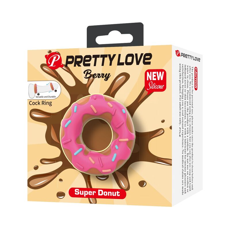 PRETTY LOVE - ANILLO PARA PENE SUPER DONUT ROSA - Imagen 3