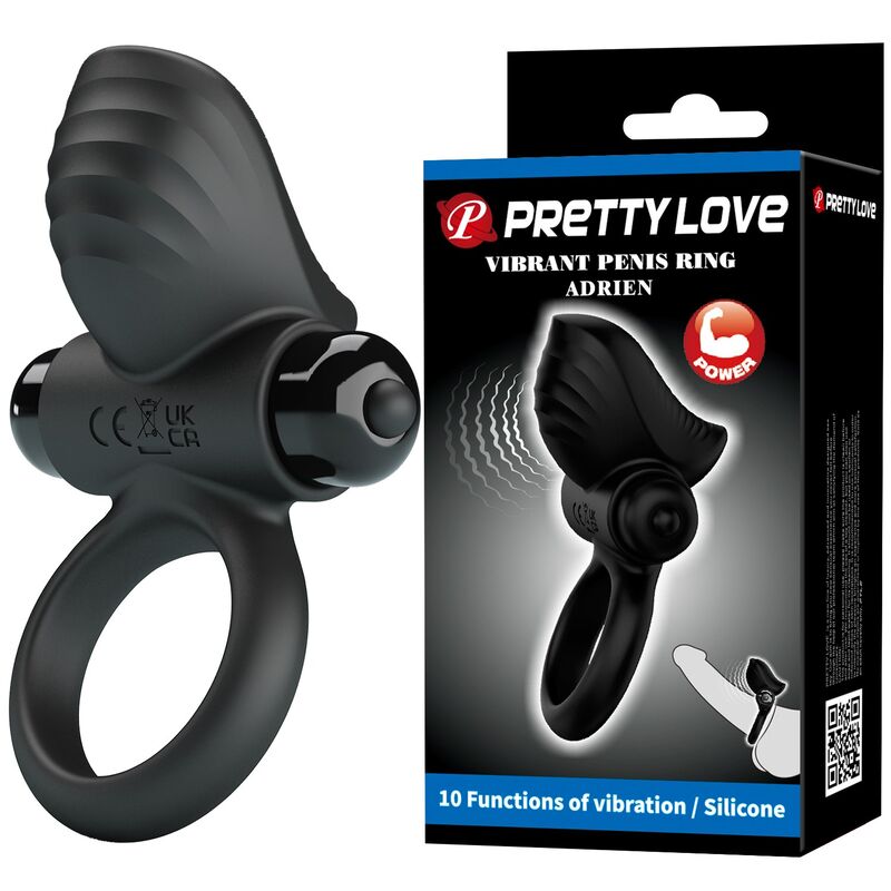 PRETTY LOVE - ANILLO VIBRADOR PARA PENE ADRIEN 10 FUNCIONES NEGRO – Bild 10