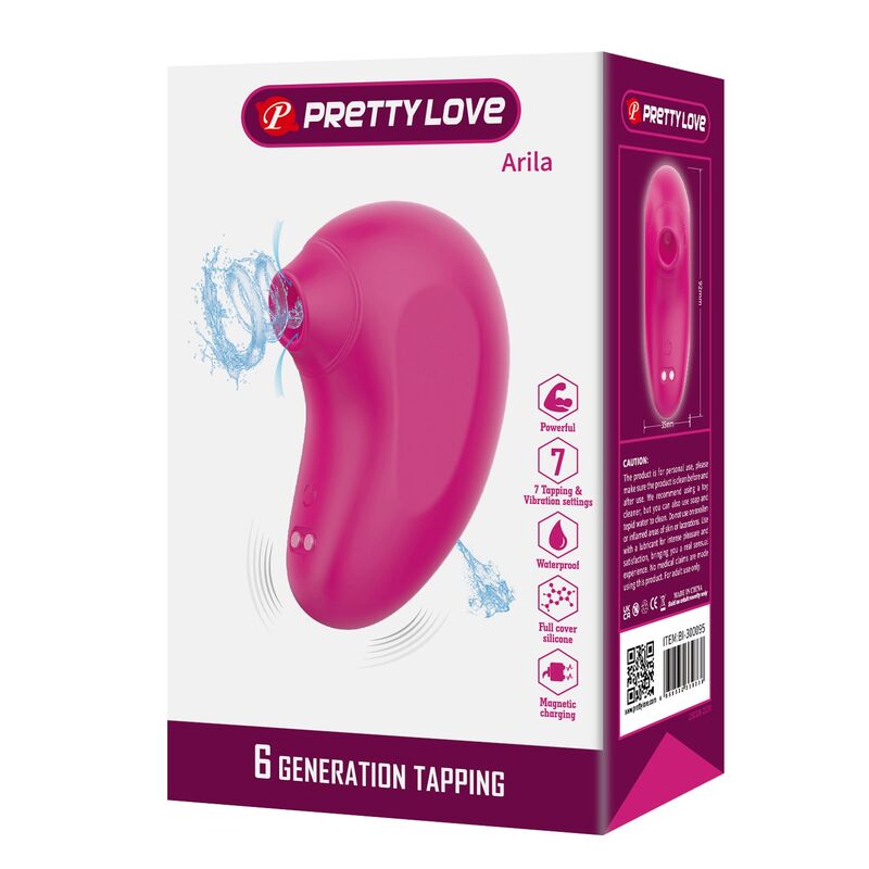 PRETTY LOVE - ARILA SUCCIONADOR DE CLÍTORIS CON VIBRACIÓN RECARGABLE ROSA - Imagen 5