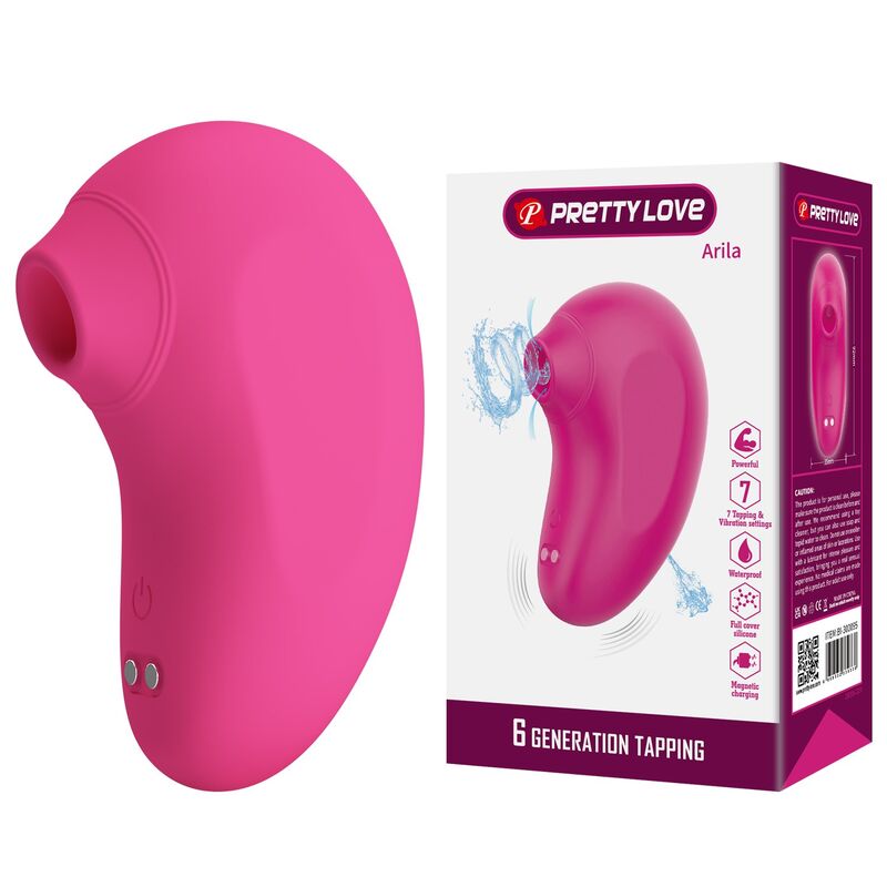 PRETTY LOVE - ARILA SUCCIONADOR DE CLÍTORIS CON VIBRACIÓN RECARGABLE ROSA - Imagen 3