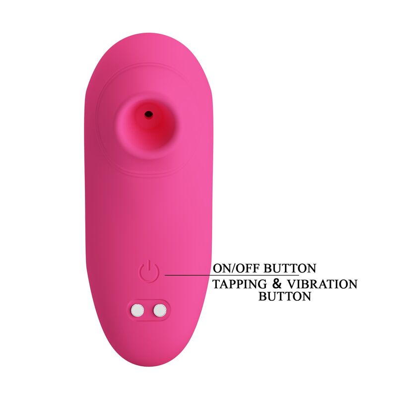 PRETTY LOVE - ARILA SUCCIONADOR DE CLÍTORIS CON VIBRACIÓN RECARGABLE ROSA - Imagen 4