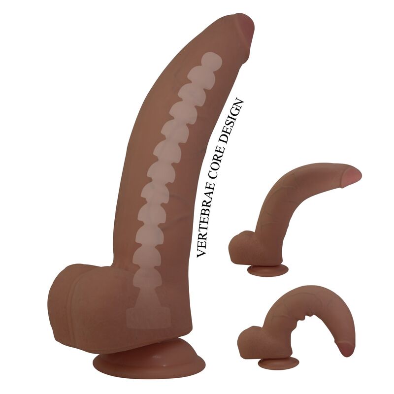 PRETTY LOVE - CUTHBERT DILDO REALÍSTICO FLEXIBLE 20 CM Ø 5 CM TPE MARRÓN - Image 7