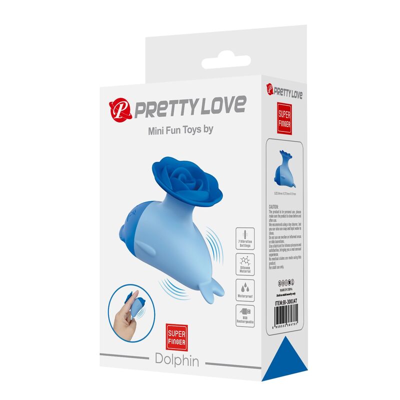 PRETTY LOVE - DOLPHIN MINI VIBRADOR RECARGABLE USB - Imagen 3