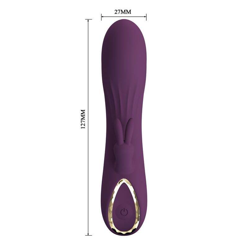 PRETTY LOVE - LANDYN VIBRADOR RABBIT RECARGABLE 10 FUNCIONES MORADO - Image 4