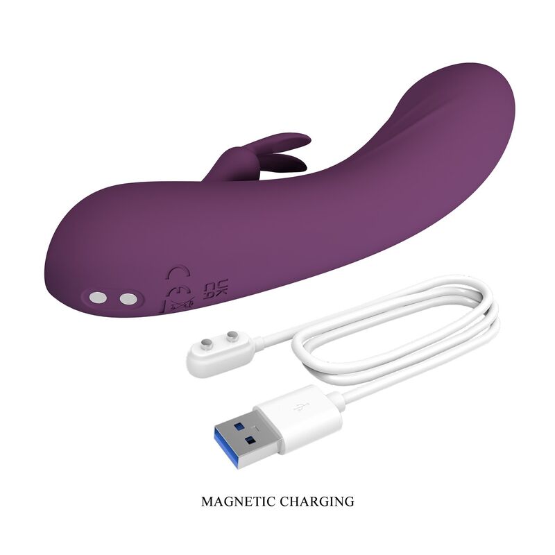 PRETTY LOVE - LANDYN VIBRADOR RABBIT RECARGABLE 10 FUNCIONES MORADO - Image 5