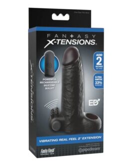 FANTASY X-TENSIONS REAL FEEL — FUNDA EXTENSORA VIBRATORIA DE 5 CM