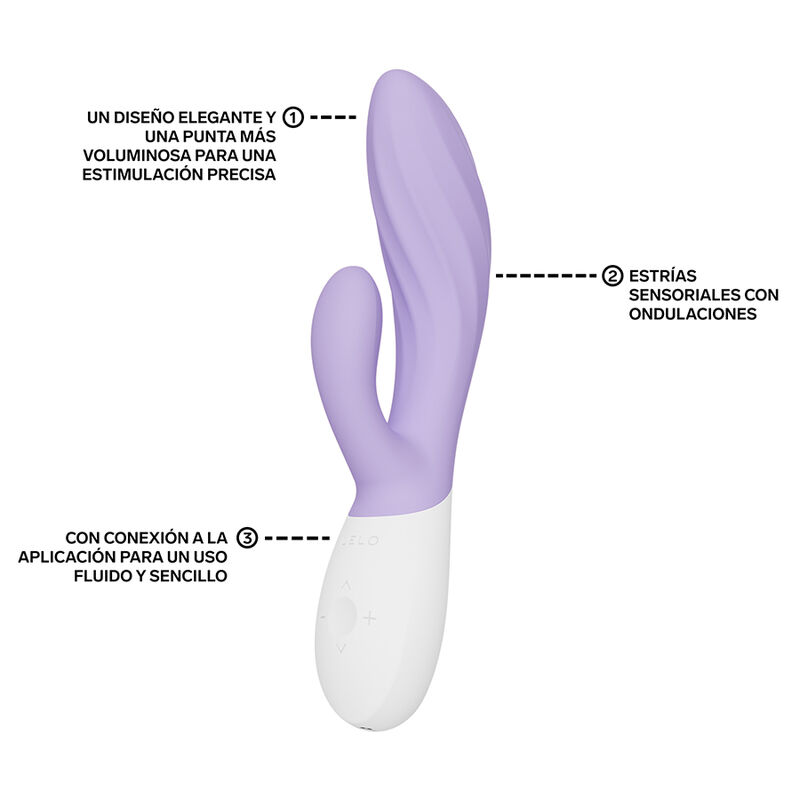 LELO - INA TWIST VIBRADOR RABBIT PUNTO G Y CLÍTORIS LAVANDA - Imagen 6