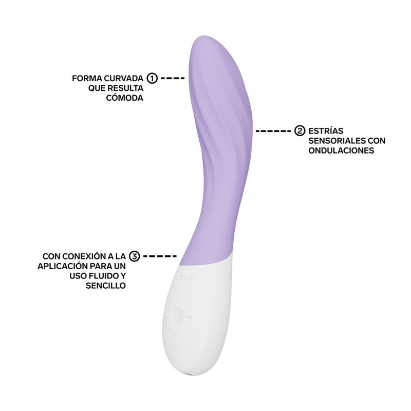 LELO - MONA TWIST VIBRADOR PARA PUNTO G RECARGABLE APP CONTROL LAVANDA LILA - Imagen 2