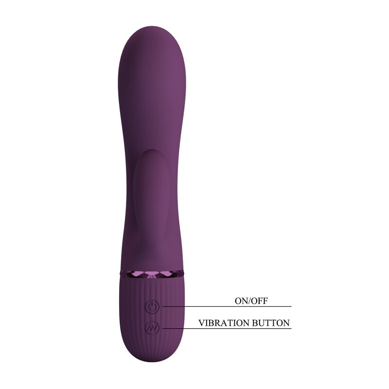 PRETTY LOVE - MARGIE VIBRADOR RABBIT RECARGABLE 10 FUNCIONES MORADO - Image 5