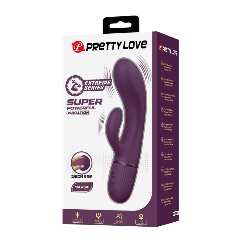 PRETTY LOVE - MARGIE VIBRADOR RABBIT RECARGABLE 10 FUNCIONES MORADO - Image 8
