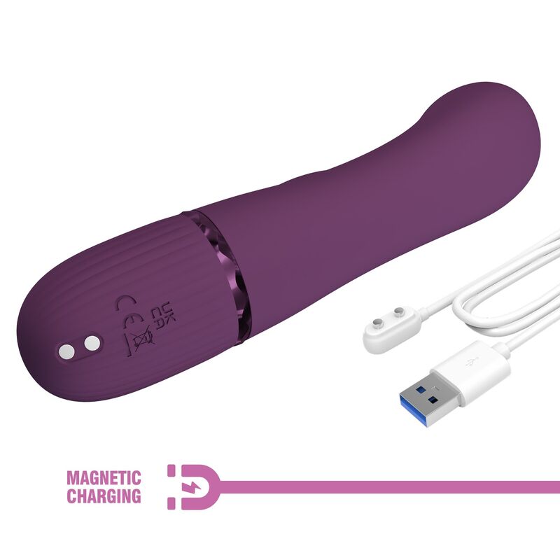 PRETTY LOVE - MARGIE VIBRADOR RABBIT RECARGABLE 10 FUNCIONES MORADO - Image 6