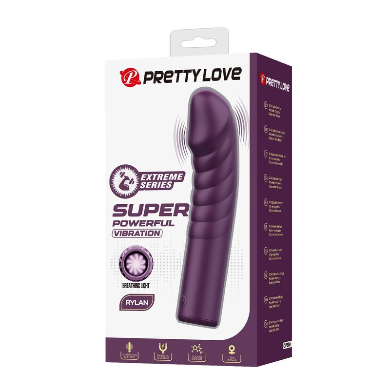 PRETTY LOVE - RYLAND VIBRADOR RECARGABLE 10 FUNCIONES MORADO - Image 2