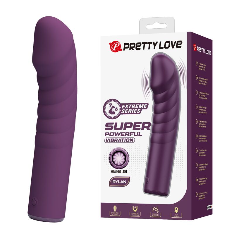 PRETTY LOVE - RYLAND VIBRADOR RECARGABLE 10 FUNCIONES MORADO - Image 4
