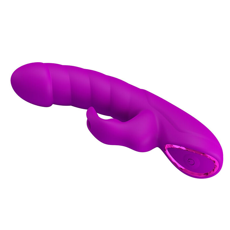 PRETTY LOVE - MONICA VIBRADOR DOBLE ESTIMULACIÓN PARA PUNTO G Y CLÍTORIS RECARGABLE MORADO - Imagen 7