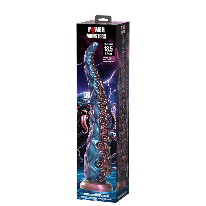 POWER MONSTERS - ABYSSAL TENTACLE DILDO TRICOLOR 46 CM Ø 7 CM - immagine 6