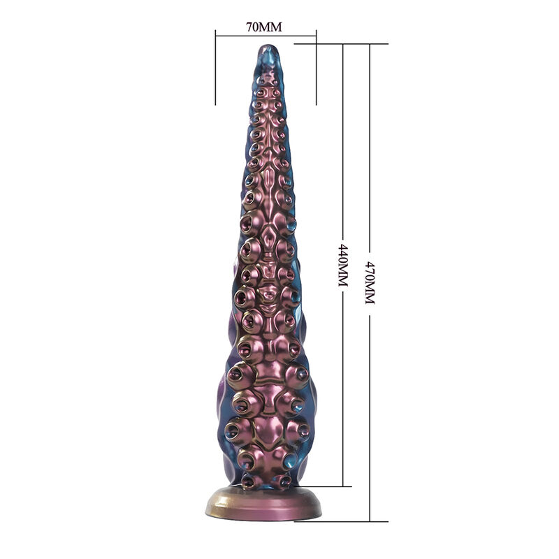 POWER MONSTERS - ABYSSAL TENTACLE DILDO TRICOLOR 46 CM Ø 7 CM - immagine 5