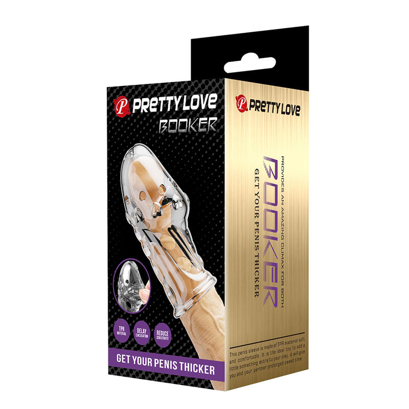 PRETTY LOVE - ROCKER FUNDA PARA PENE GET YOUR PENIS THICKER TRANSPARENTE - Imagen 7