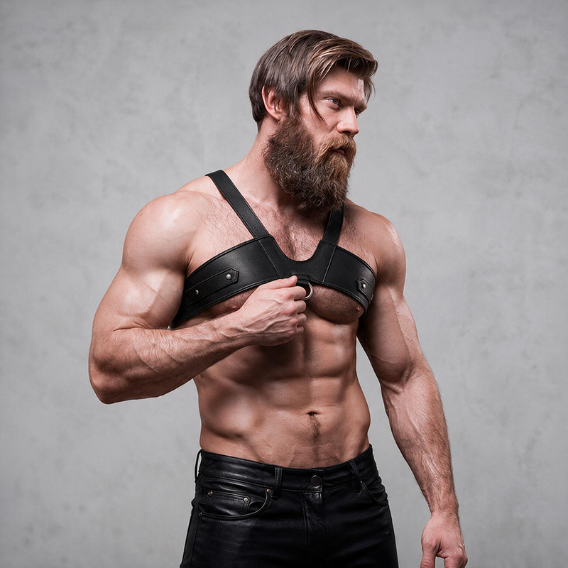FETISH SUBMISSIVE ATTITUDE - ARNÉS ECOPIEL BRIGADE PECHO HOMBRE - Imagen 5