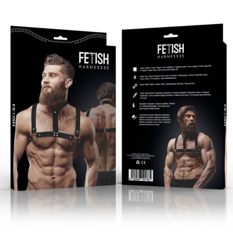 FETISH SUBMISSIVE ATTITUDE - ARNÉS BULLDOG ECOPIEL PECHO HOMBRE TALLA M/L - Imagen 3