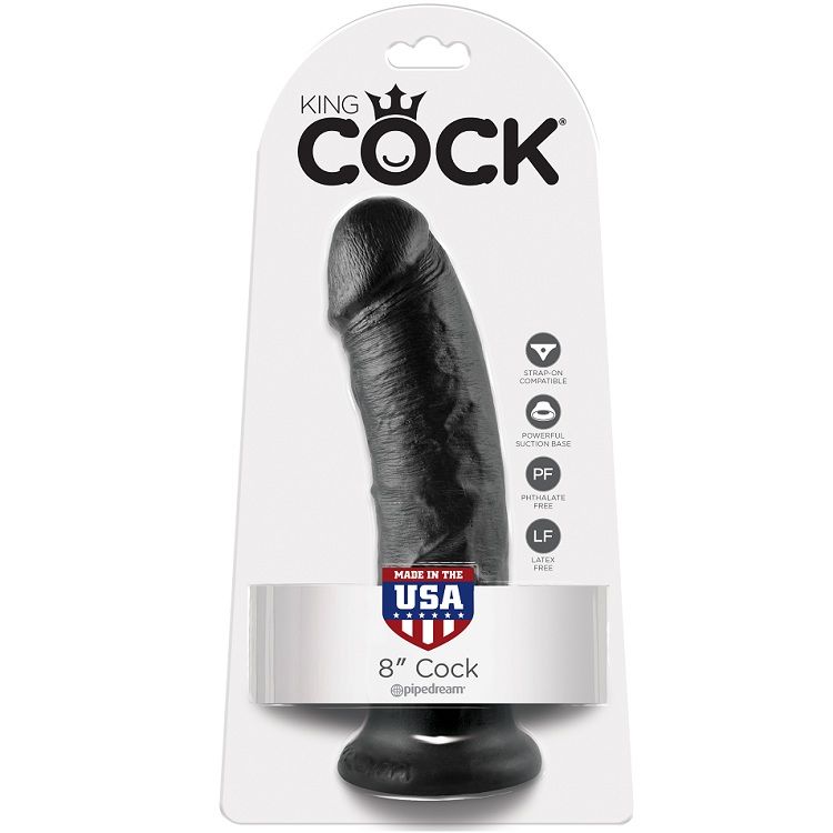 KING COCK - 8 PENE NEGRO 20.3 CM - Imagen 3
