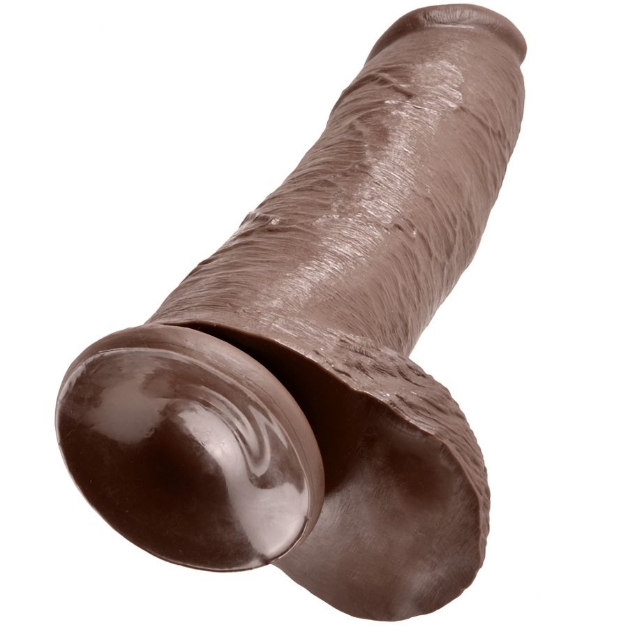 KING COCK - PENE REALÍSTICO MARRÓN 30.48 CM - Imagen 4