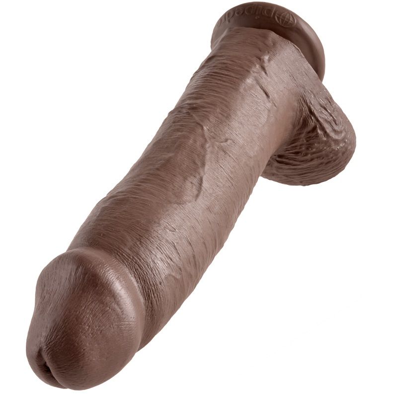 KING COCK - PENE REALÍSTICO MARRÓN 30.48 CM - Imagen 3