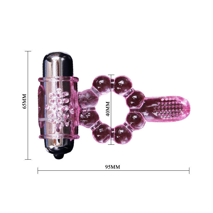 BAILE - ANILLO SILICONA 10 RITMOS LENGUA CON VIBRACIÓN ROSA - Imagen 6