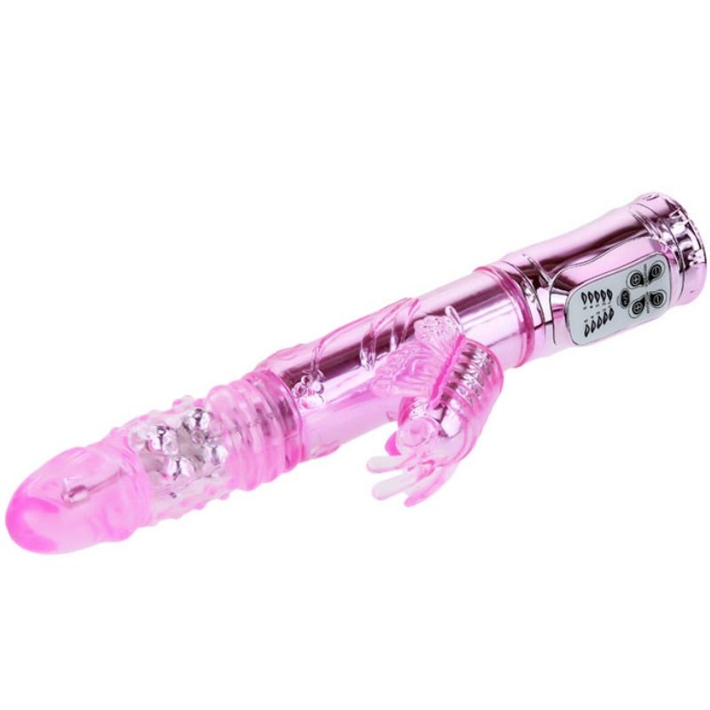 BAILE - VIBRADOR RECARGABLE CON ROTACION Y ESTIMULADOR THROBBING BUTTERF - Imagen 4