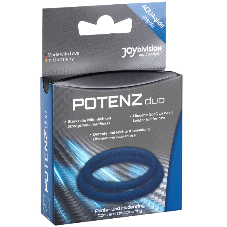 JOYDIVISION POTENZDUO - ANILLOS PARA PENE AZUL - M - Imagen 5