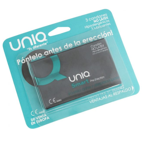 UNIQ - SMART PRESERVATIVOS PRE-ERECCIÓN SIN LATEX 3 UNIDADES - Imagen 3