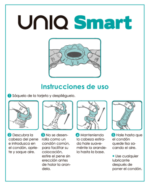 UNIQ - SMART PRESERVATIVOS PRE-ERECCIÓN SIN LATEX 3 UNIDADES - Imagen 2