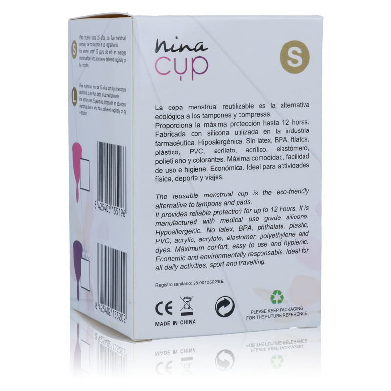 NINA KIKÍ - COPA MENSTRUAL ROSA - TALLA S - Imagen 2