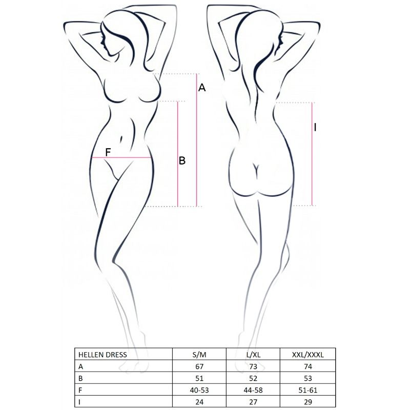 PASSION - WOMAN HELLEN VESTIDO Y TANGA TALLA S/M - Imagen 2