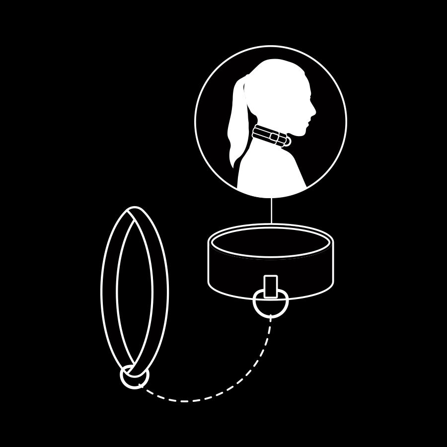 FETISH SUBMISSIVE - COLLAR CON CADENA CON FORRO DE NEOPRENO - Imagen 10