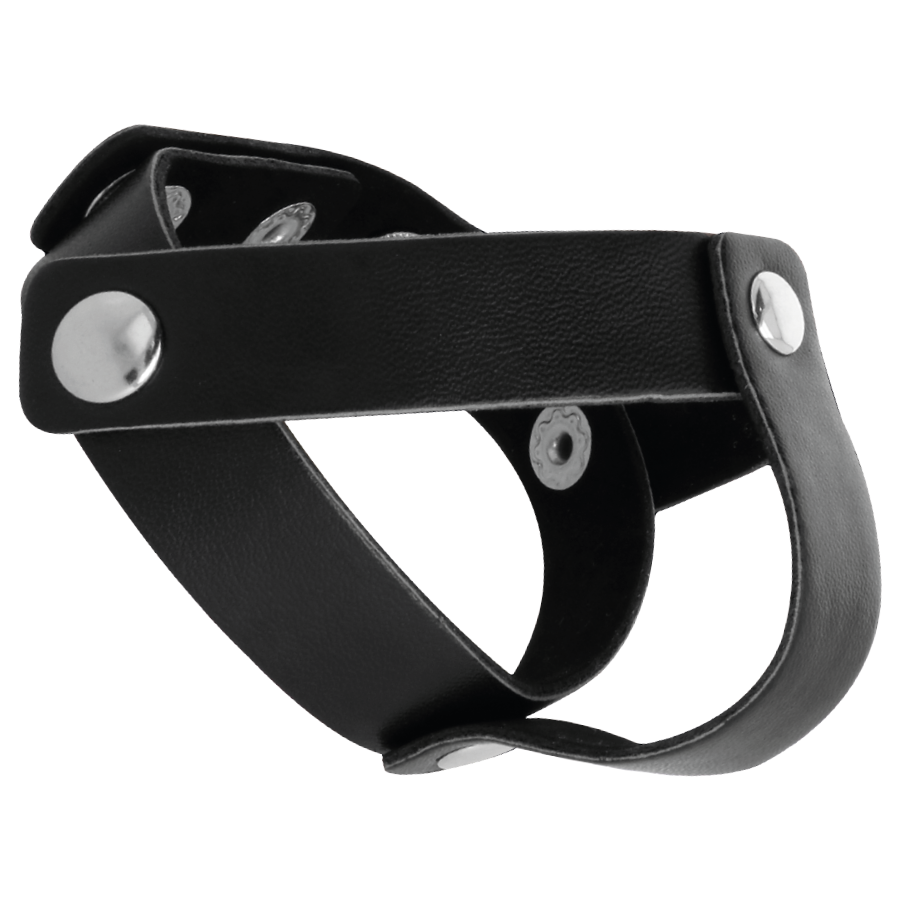 DARKNESS - ANILLO DE PIEL PARA PENE Y TESTÍCULOS - Imagen 2