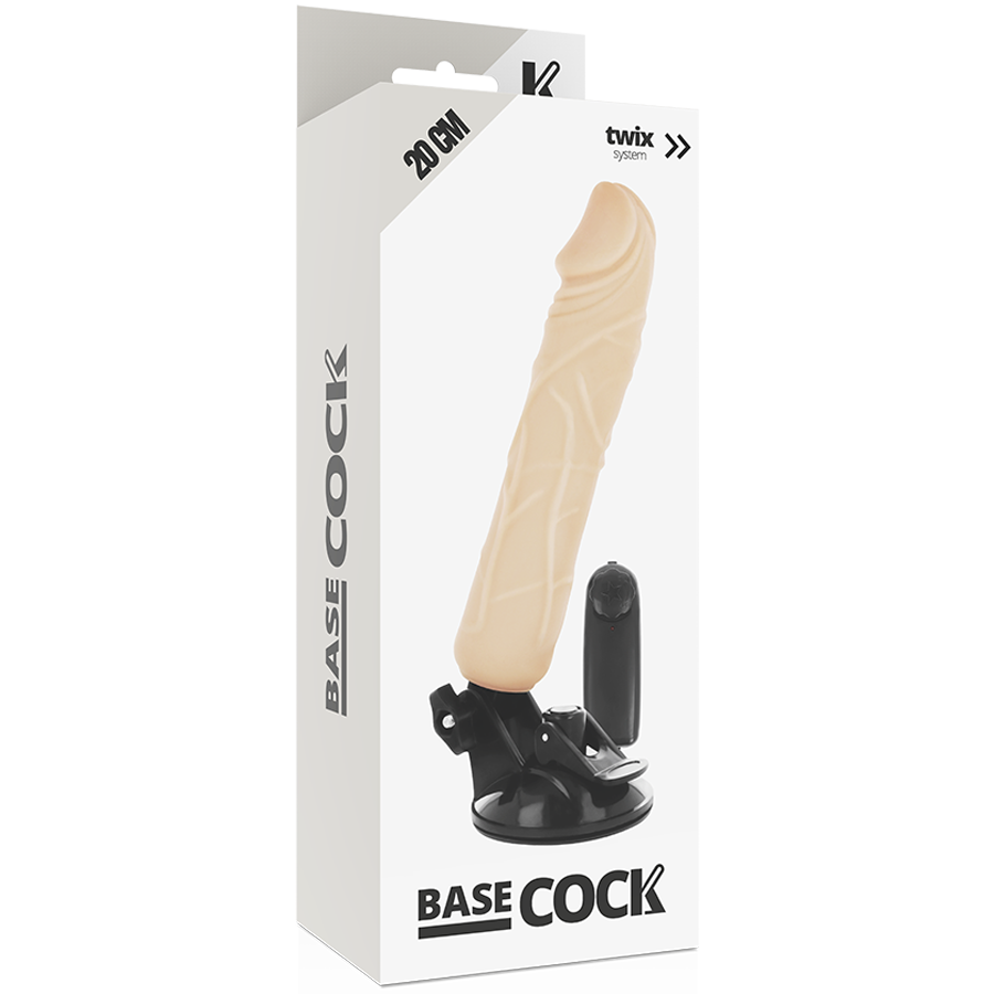 BASECOCK - VIBRADOR REALÍSTICO CONTROL REMOTO NATURAL 20 CM -O- 4 CM - Imagen 2