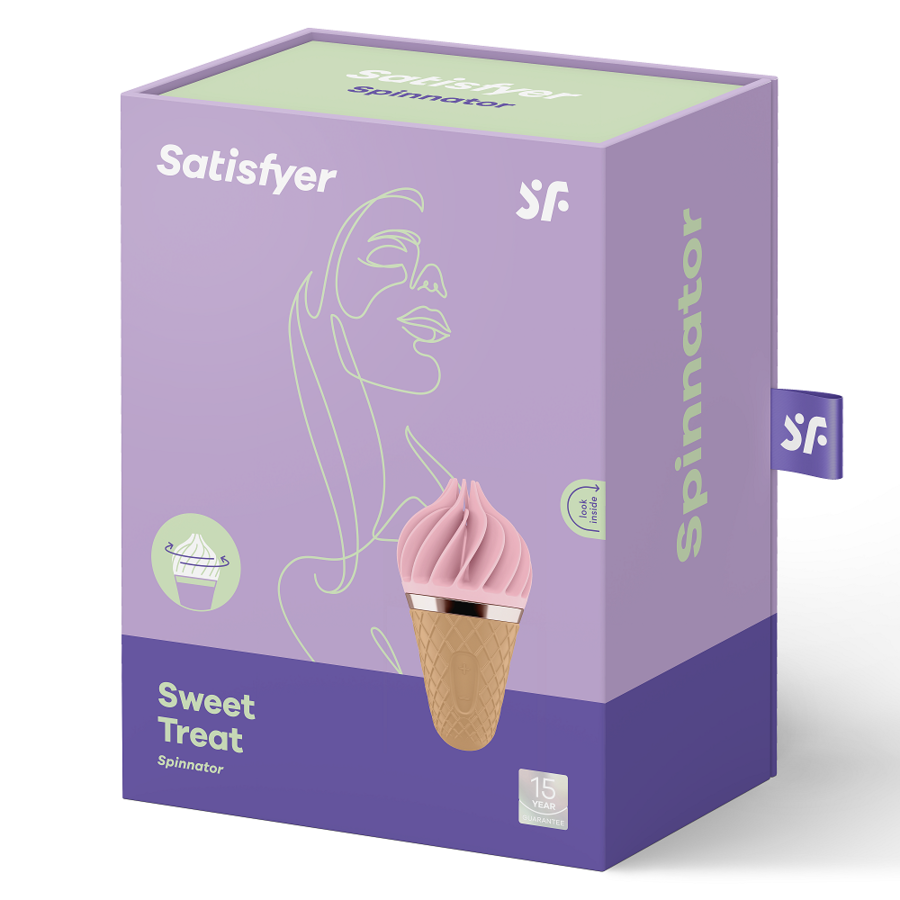 SATISFYER - SWEET TREAT SPINNATOR MARRÓN & ROSA - Imagen 2