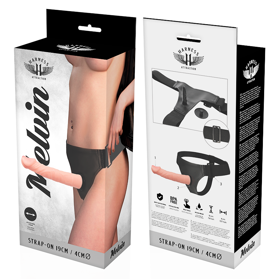 HARNESS ATTRACTION - ARNÉS MELVIN FLESH 19 CM -O- 4 CM – Bild 2