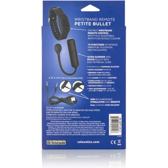 CALEXOTICS - BALA VIBRADORA PEQUEÑA CON PULSERA DE CONTROL - Imagen 4