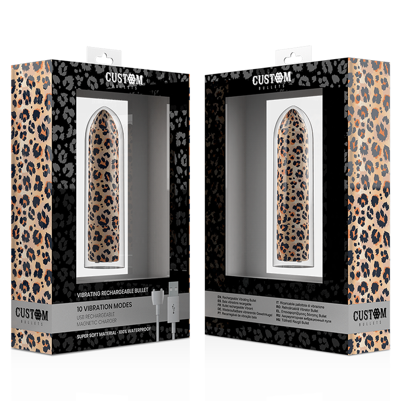 CUSTOM BULLETS - BALA RECARGABLE LEOPARD 10 INTENSIDADES - Imagen 3