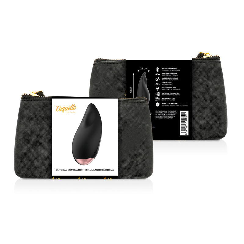 COQUETTE CHIC DESIRE - ESTIMULADOR CLÍTORIS NEGRO / GOLD GOTA - Imagen 7